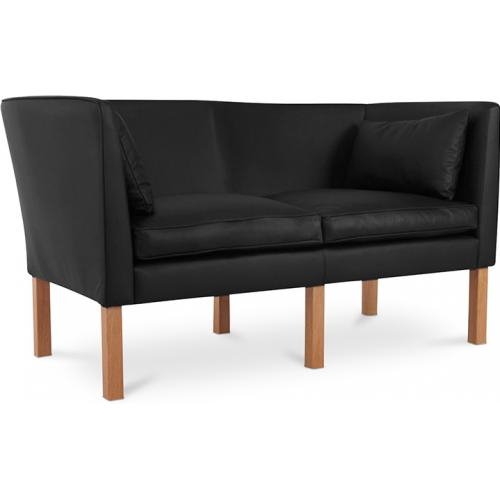  Buy Design Sofa 2214 (2 seats) - Faux Leather Black 13918 - in the UK