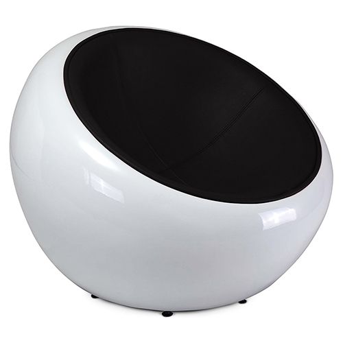  Buy Pada Ball Chair Armchair - Faux Leather Black 13195 - in the UK