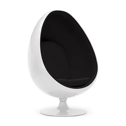  Buy Armchair Ele Chair - White Exterior - Faux Leather Black 13193 - in the UK