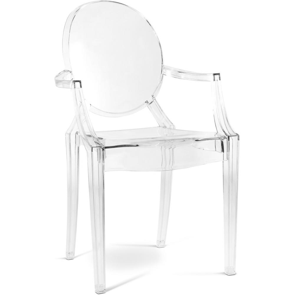  Buy Transparent Dining Chair - Armrest Design - Louis King Transparent 16461 - in the UK