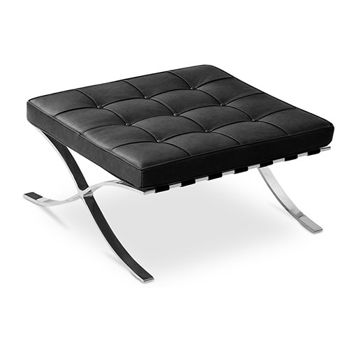  Buy City Ottoman - Faux Leather Black 58376 - in the UK