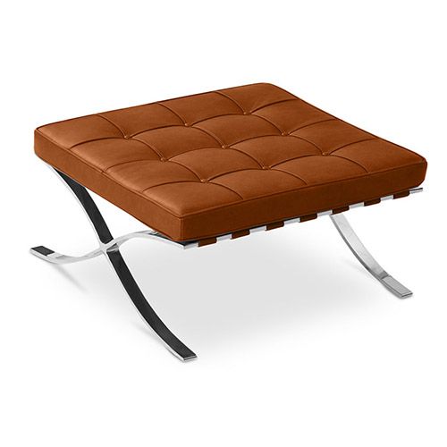  Buy City Ottoman - Faux Leather Brown 58376 - in the UK