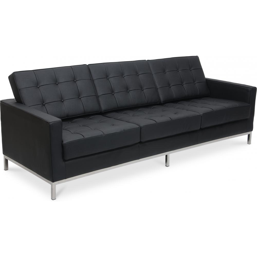  Buy Design Sofa Kanel  (3 seats) - Premium Leather Black 13247 - in the UK