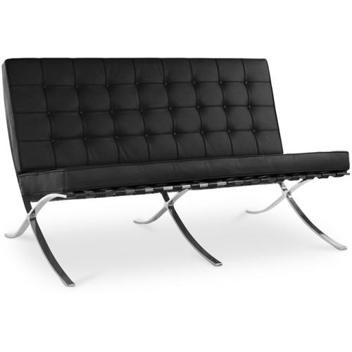  Buy City Sofa (2 seats) - Premium Leather Black 13263 - in the UK