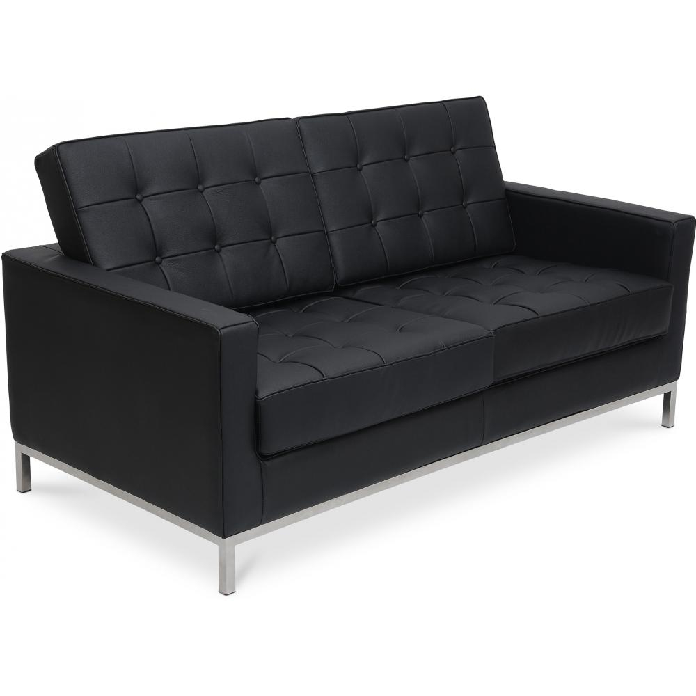  Buy Design Sofa Kanel (2 seats) - Premium Leather Black 13243 - in the UK