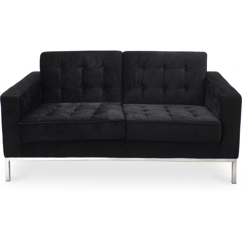  Buy 2 seats Sofa Kanel - Fabric Black 13241 - in the UK