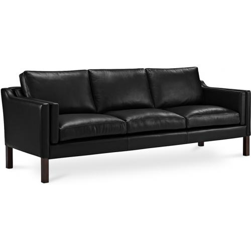  Buy Design Sofa 2213 (3 seats) - Premium Leather Black 13928 - in the UK