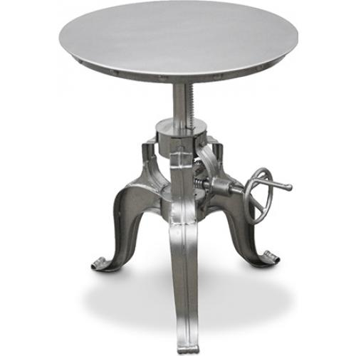  Buy Vintage Industrial silver side table - Metal Silver 51324 - in the UK