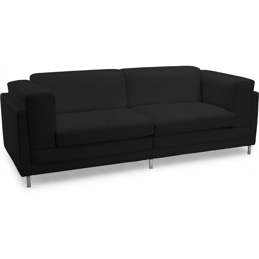  Buy Cava Design Sofa (2 seats) - Faux Leather Black 16611 - in the UK