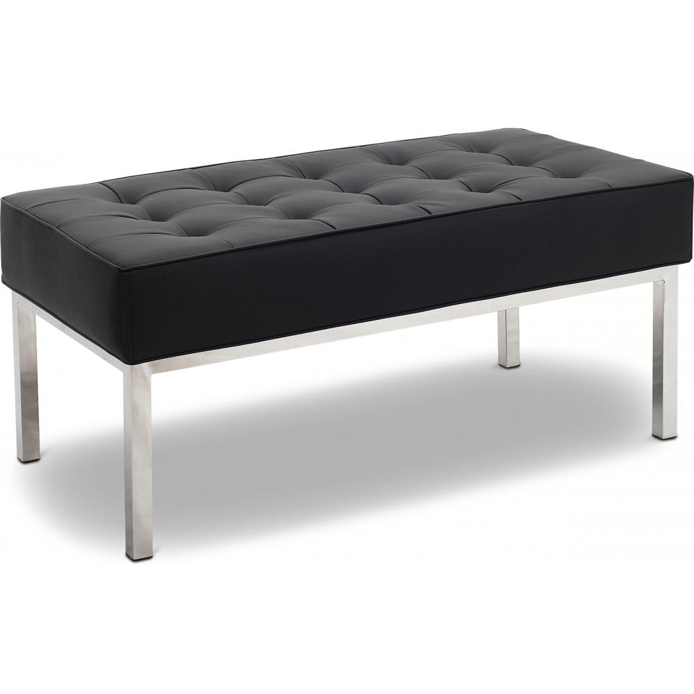  Buy Kanel Bench (2 seats) - Premium Leather Black 13214 - in the UK