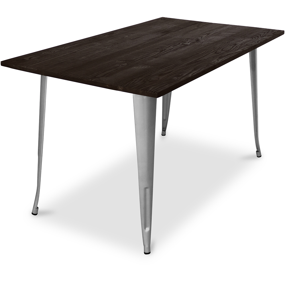  Buy Bistrot Metalix Industrial Dining Table - 140 cm - Dark Wood Steel 58996 - in the UK