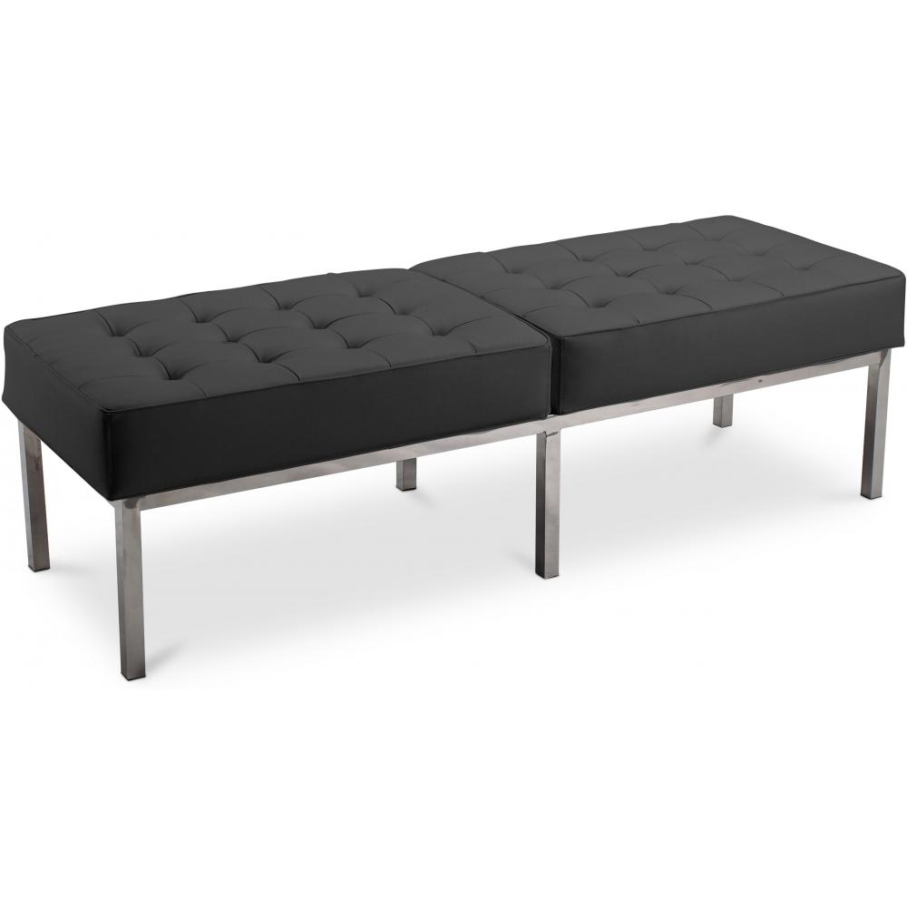  Buy Kanel Bench (3 seats) - Premium Leather Black 13217 - in the UK