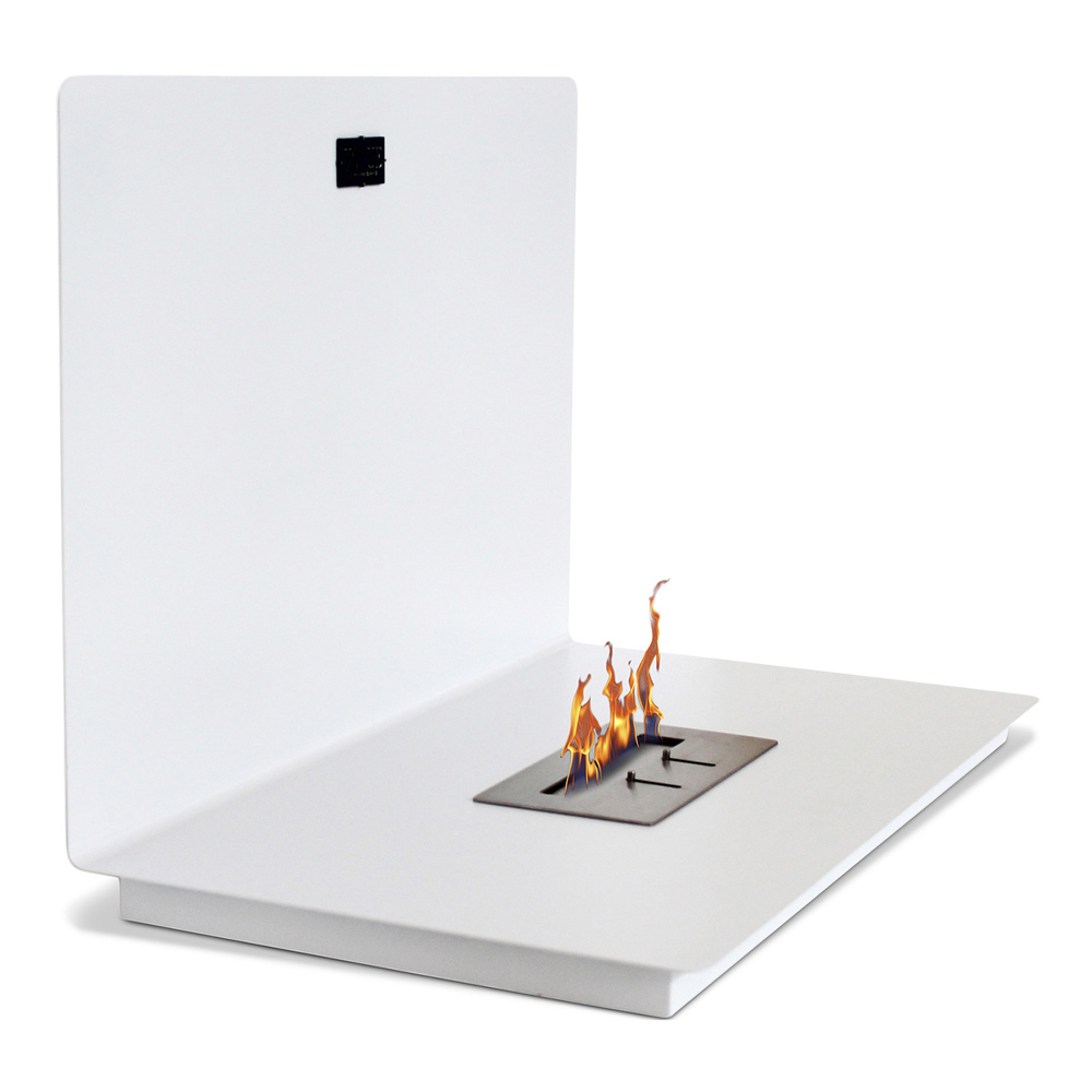 Modern Ethanol Fireplace - White