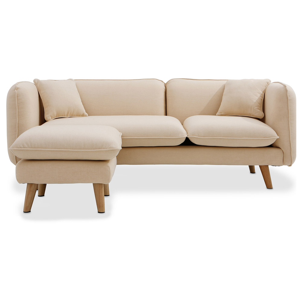  Buy Scandinavian style corner sofa - Eider Beige 58759 - in the UK