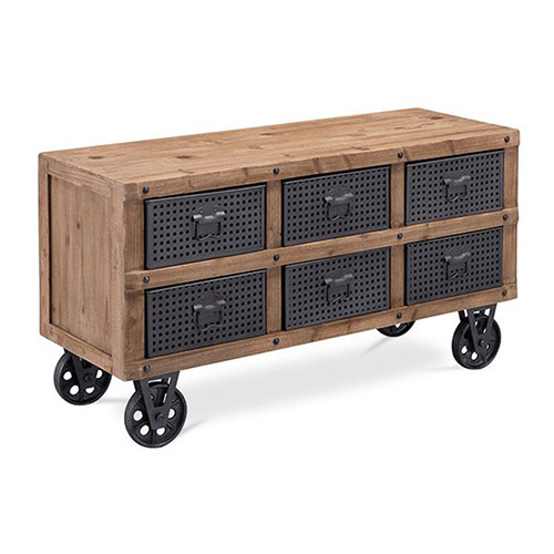  Buy Circus Industrial Sideboard / TV cabinet - Wood and metal Natural wood 59288 - in the UK