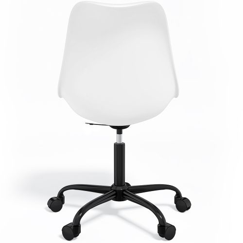 Buy Swivel Office Chair Tulip with Wheels Black Frame in the UK