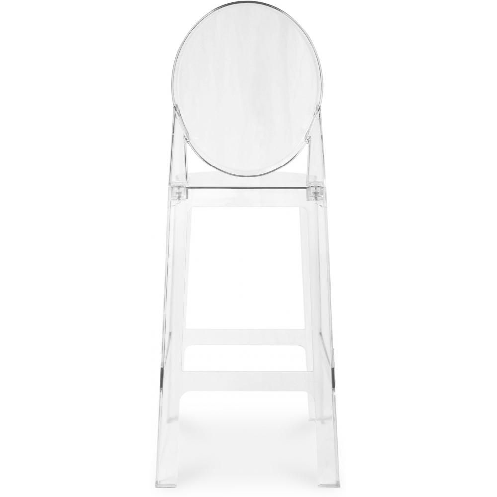 Buy Bar stool with backrest Victoire 65cm Design Transparent