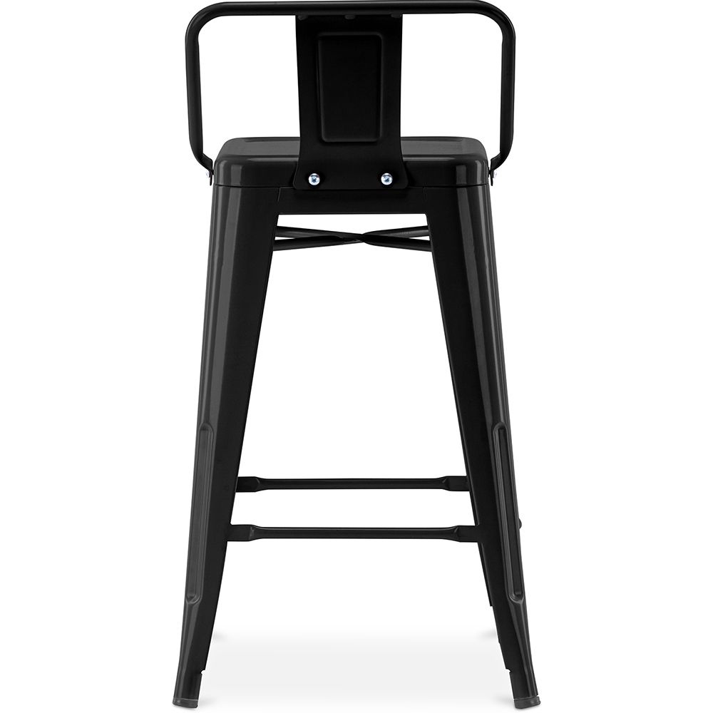 Tolix stool with shop backrest