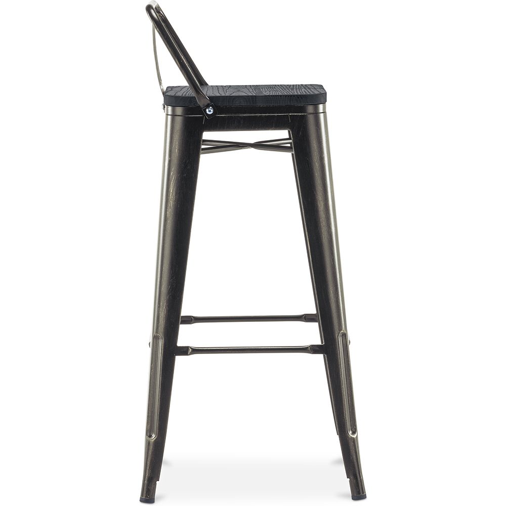 Small black metal stool sale