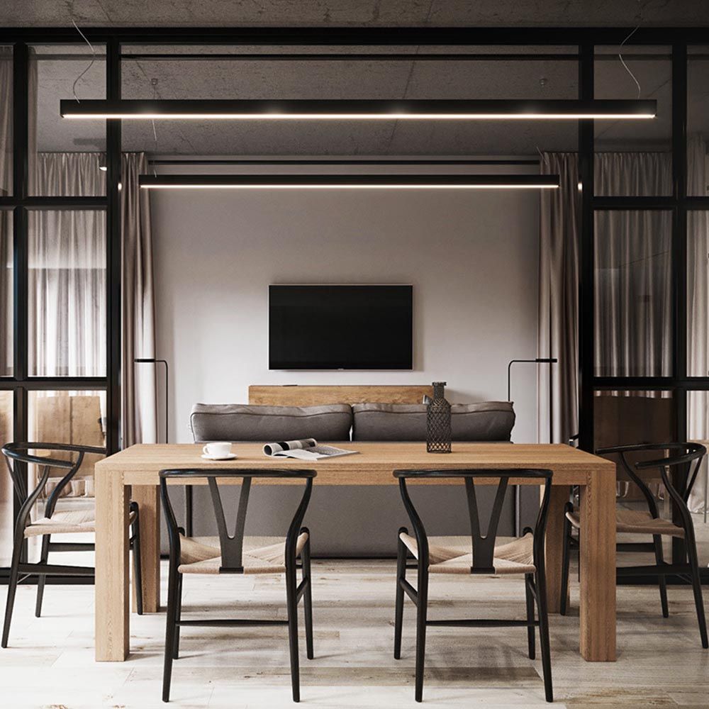 Scandinavian black top dining chairs