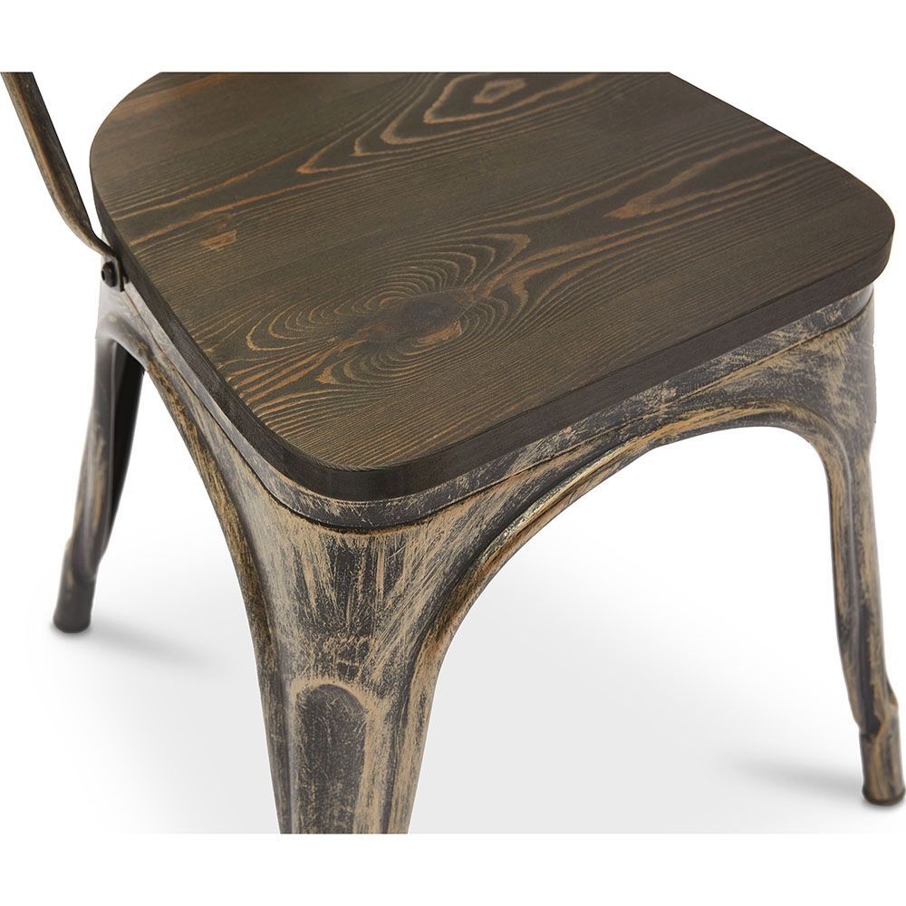 Bronze metal sales dining chairs