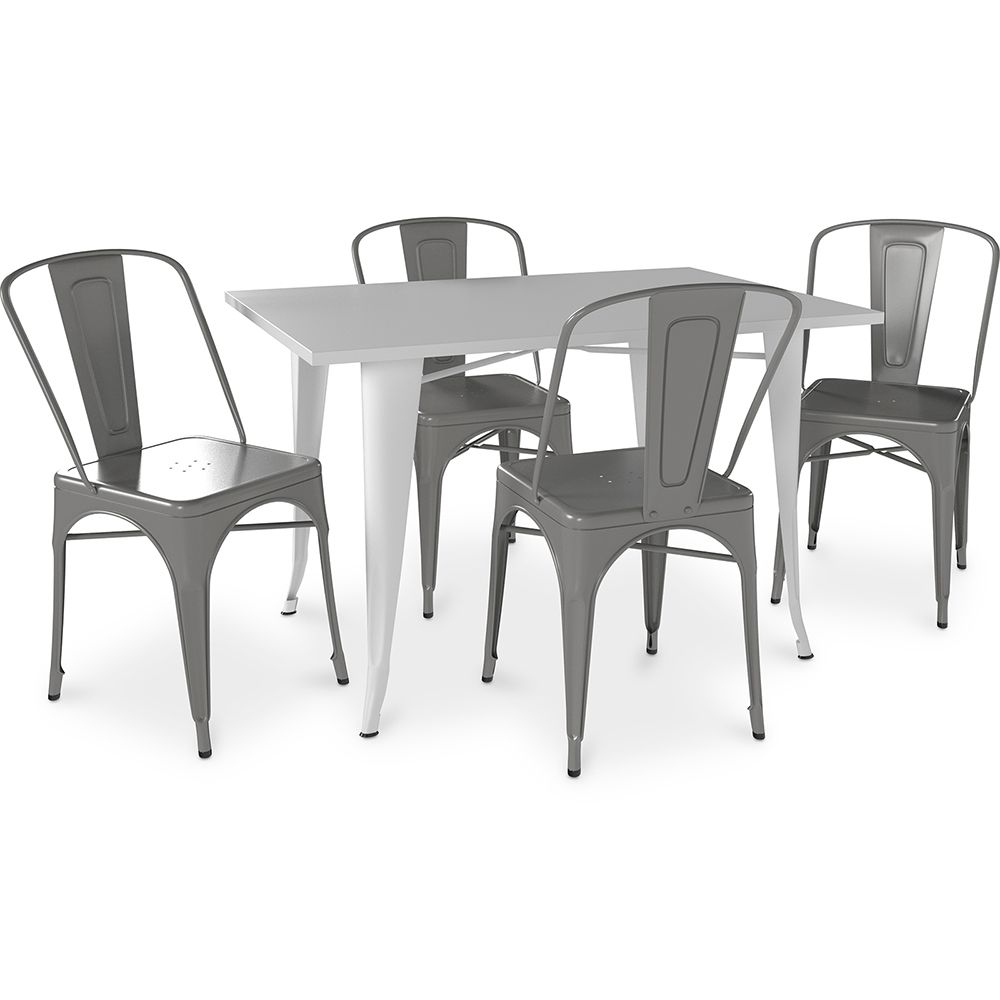Farmhouse metal discount dining chairs