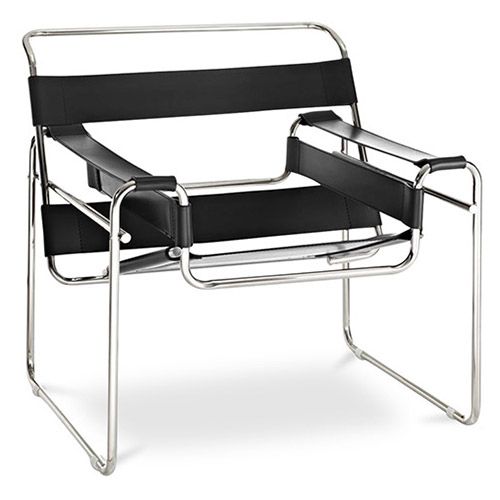 Leather strap chair hot sale