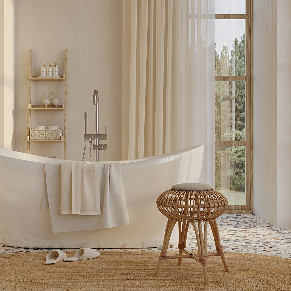 Rattan bathroom online stool