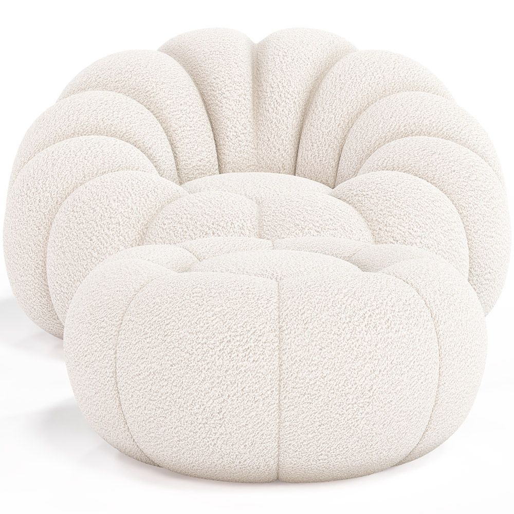 White store pouf chair