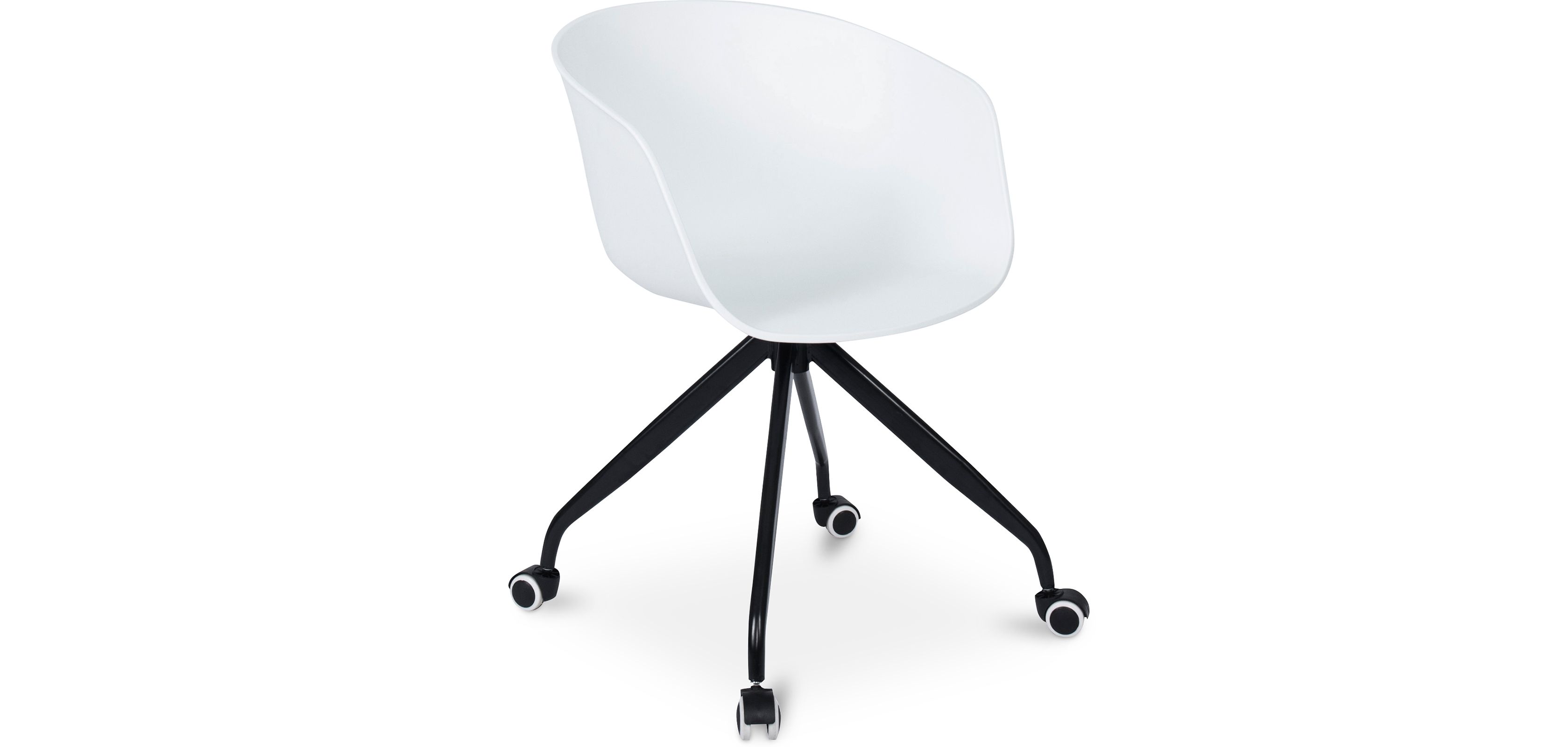 Buy Design Office Chair with Wheels White 59885 in the UK MyFaktory
