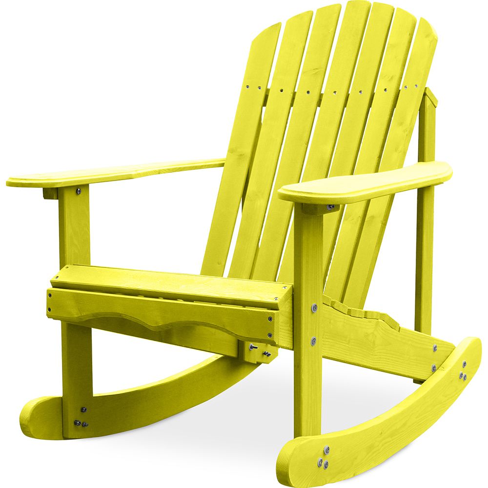 Buy Adirondack Rocking Chair Pastel yellow 59861 in the UK MyFaktory