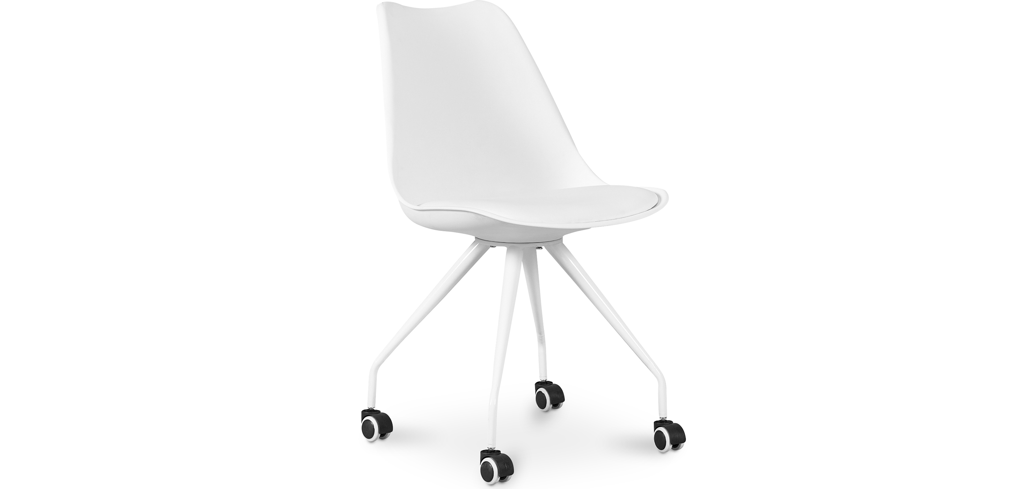 Buy Scandinavian Office chair with Wheels  - Dana White 59904 - in the UK