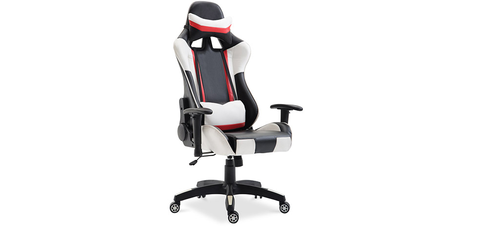 Buy Gaming Desk Chair Reclinable 180º Ergonomic  White 59025 - in the UK