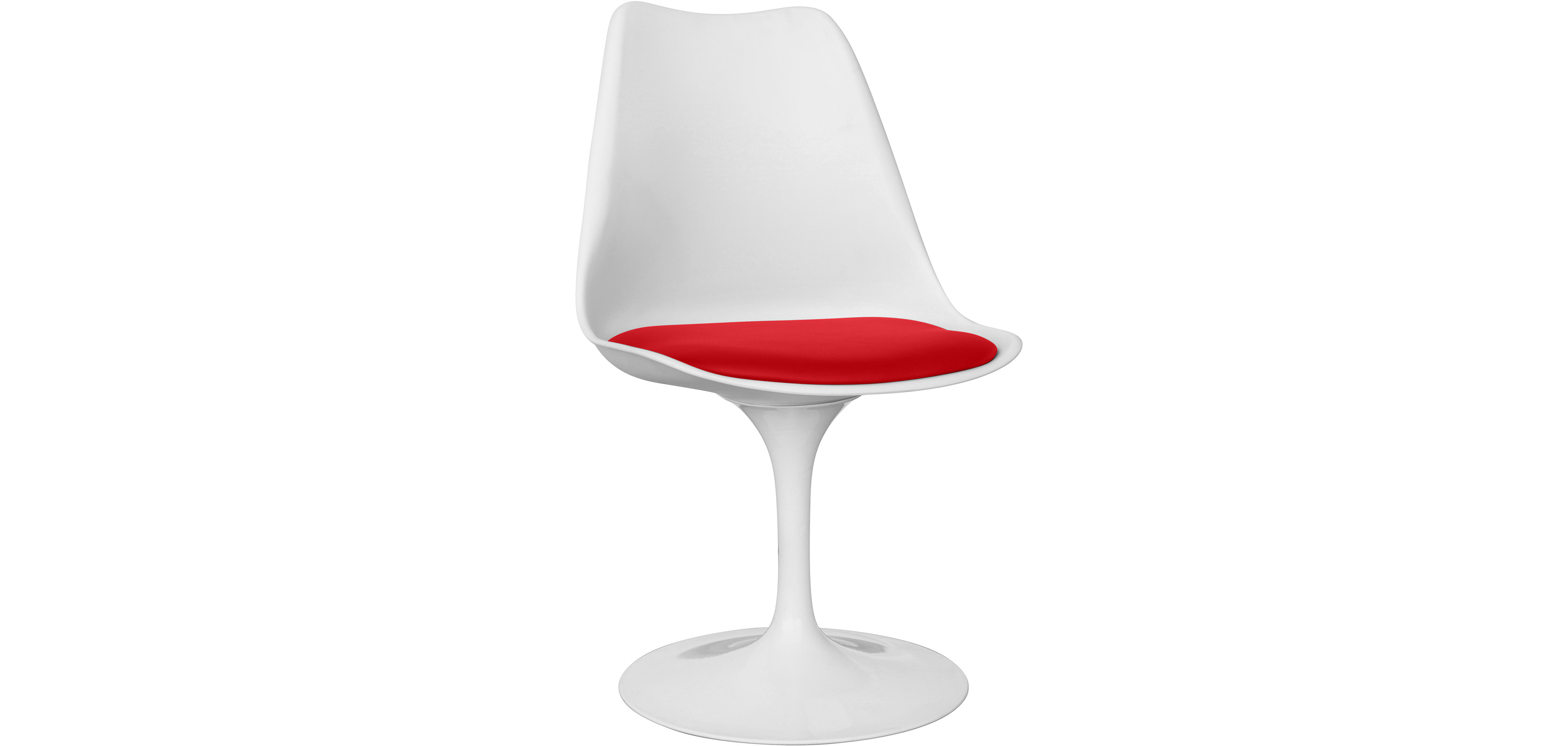 Buy Dining Tulipa chair white with cushion Red 59156 - in the UK