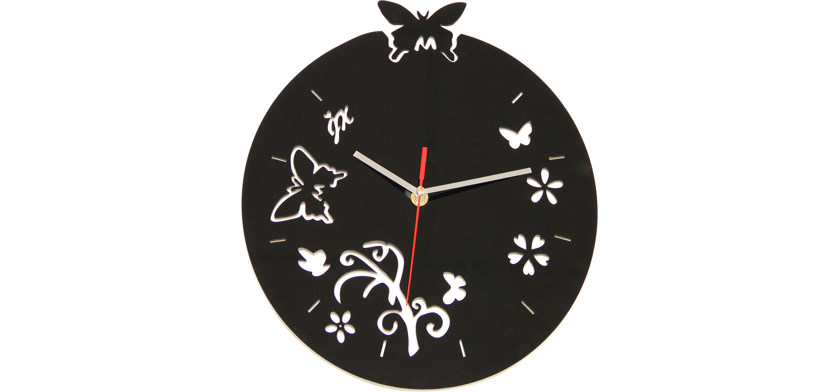 Buy Butterflies and Flowers Wall Clock Unique 54918 - in the UK