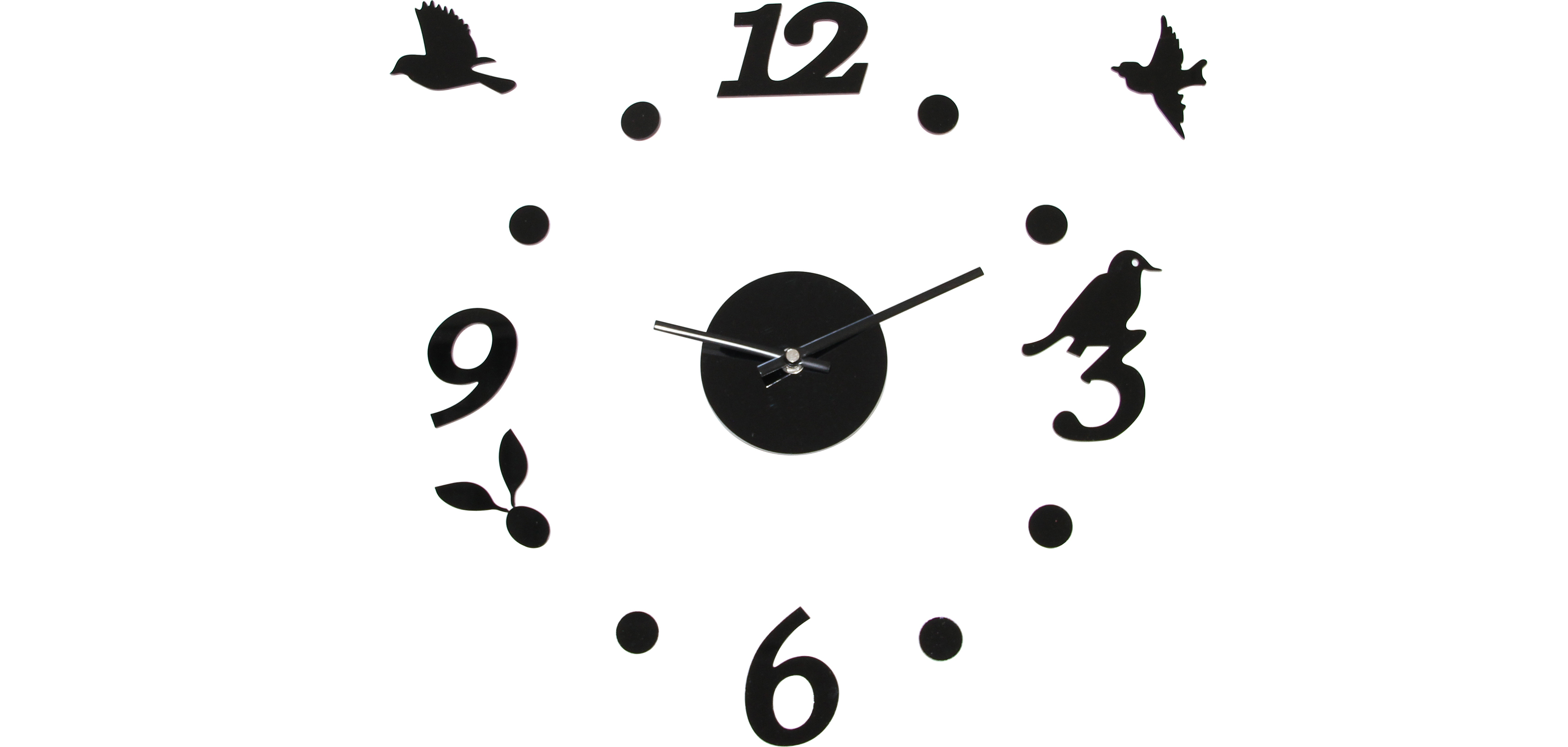 Buy Birds Wall Clock Black 54921 - in the UK