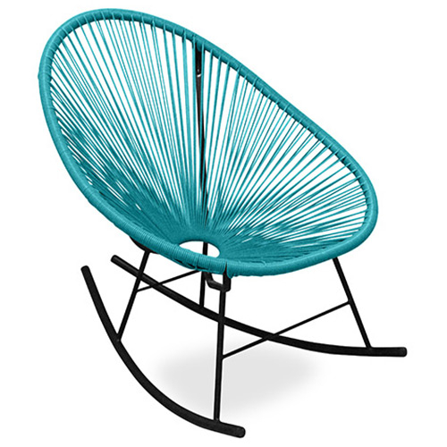 turquoise rocking chair