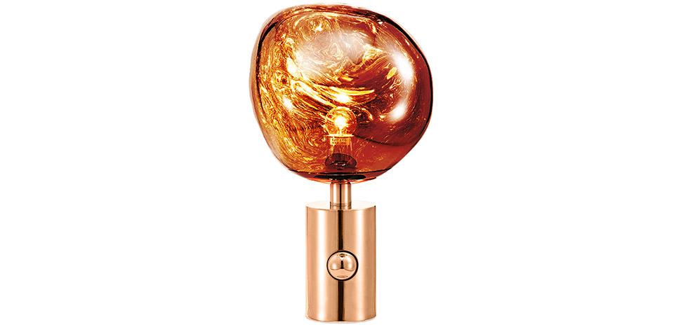Buy Lava Design table lamp - Acrylic and metal Bronze 59485 - in the UK