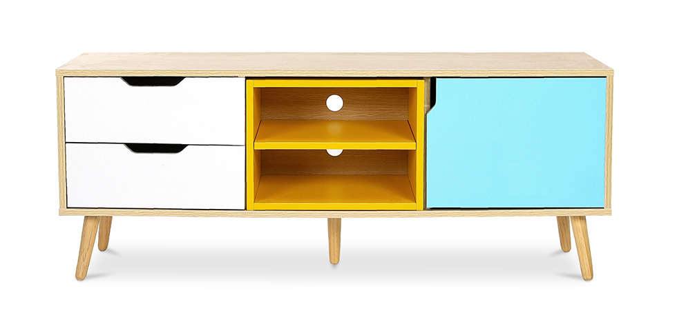 Buy TV unit sideboard Kaira - Wood Multicolour 59718 - in the UK