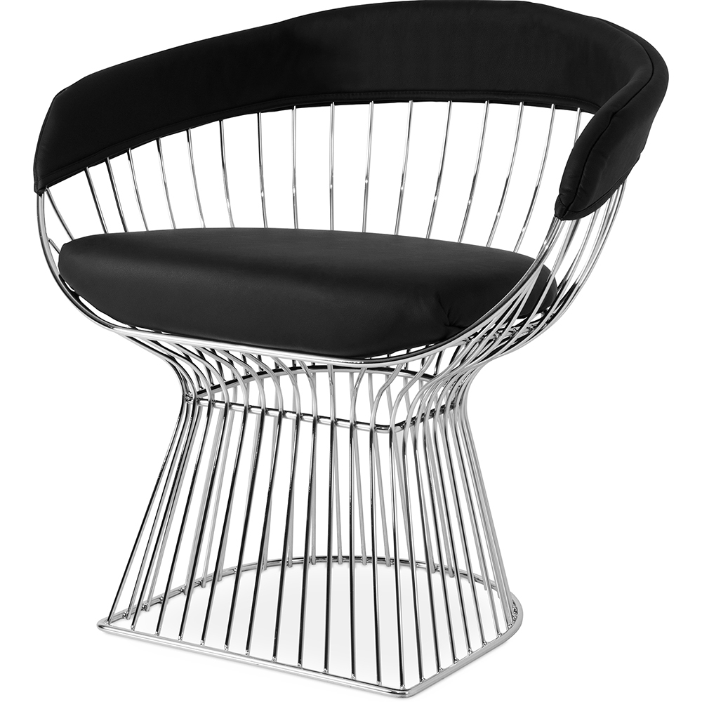 buy platner chair warren platner faux leather black 16842 in