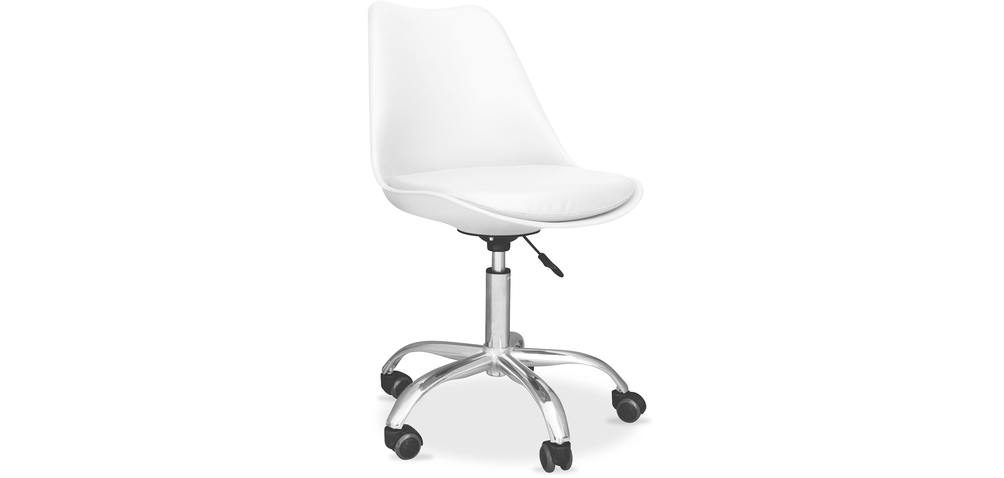 Buy Tulip swivel office chair with wheels White 58487 in