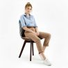 Buy Dining Chair Brielle Upholstered Scandi Design Dark Wooden Legs Premium New Edition - Patchwork Amy Multicolour 59965 at MyFaktory