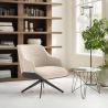Buy Modern Upholstered Armchair Mid-Century Style - Courtin White 61581 - prices