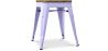Buy Industrial Design Stool - Wood & Steel - 45cm - Metalix Lavander 58350 in the United Kingdom